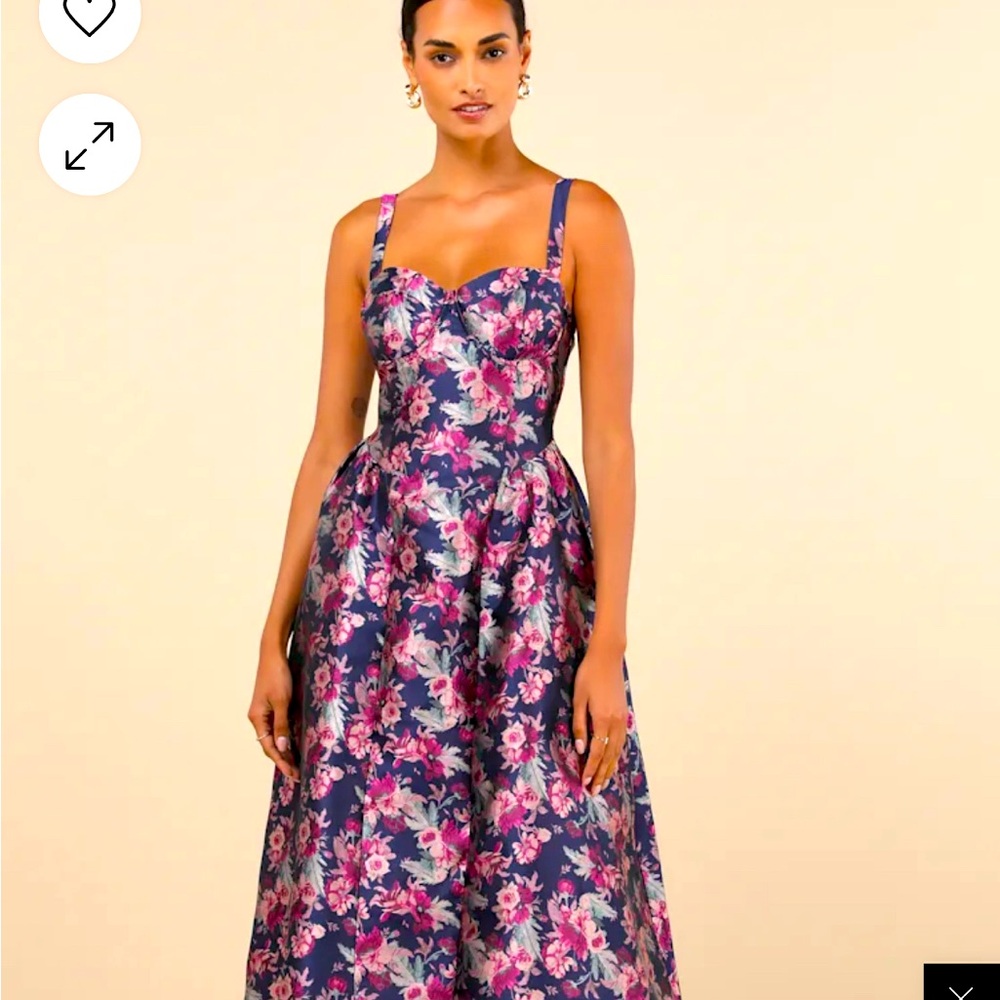 Lulus Floral Midi Dress